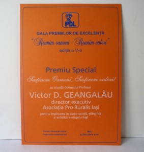 Gala Premiilor de Excelenta, Reunim oameni - Reunim valori ianuarie 2011